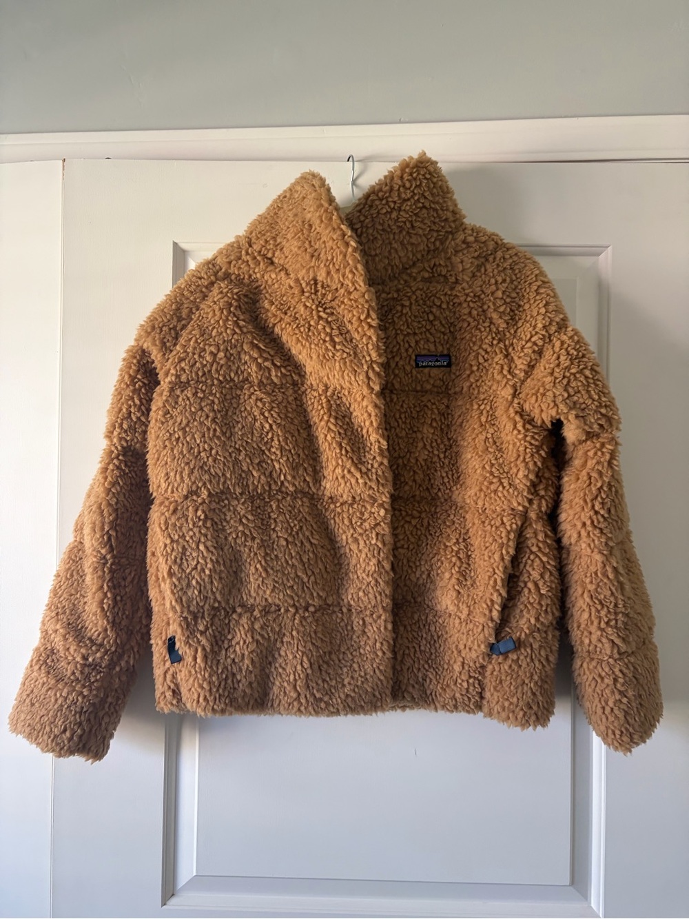 Patagonia Women’s Sherpa Puffer Jacket in Camel Brown